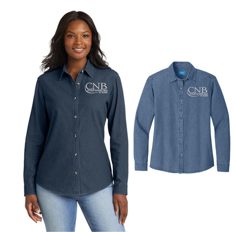 Port & Co® Women's Long Sleeve Value Denim Shirt