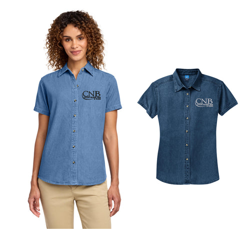 Port & Co® Women's Short Sleeve Value Denim Shirt