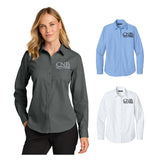 Port Authority® Women’s Long Sleeve Nailhead Easy Care Shirt